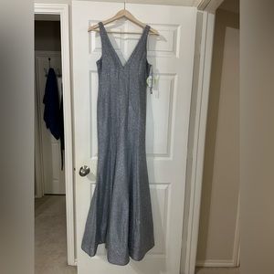 Gray sparkling long dress